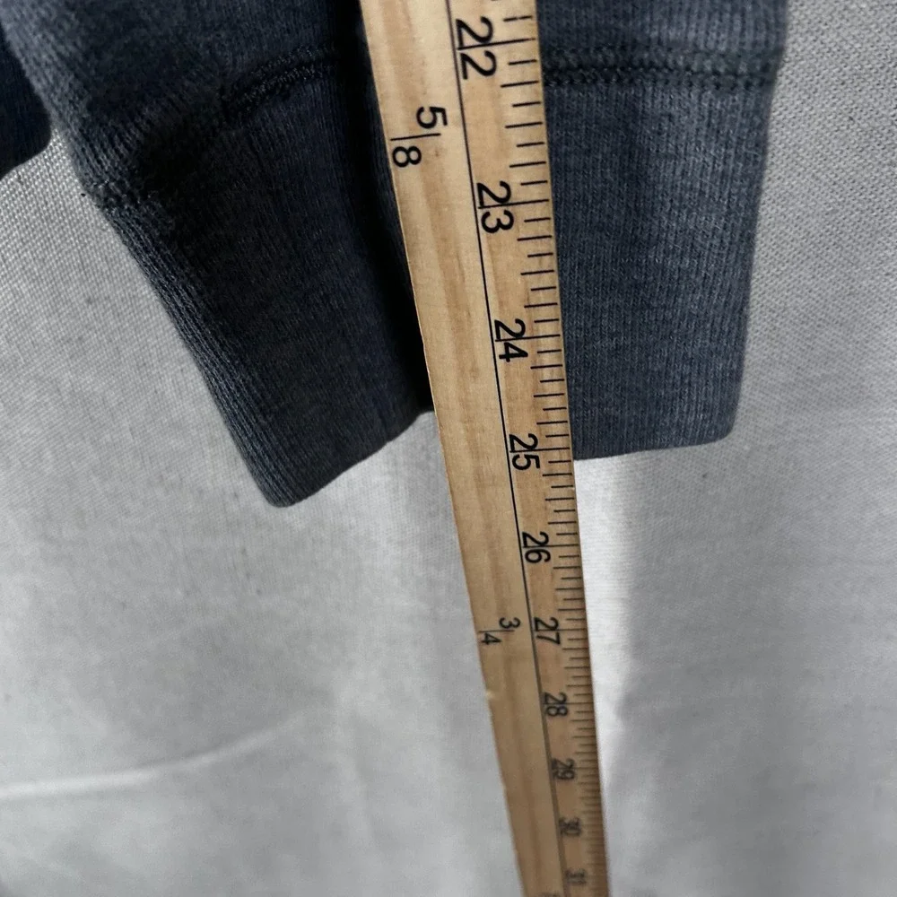 Eddie Bauer Sport‎ Shop Vintage Men's L Gray Cotton 1/4 Button Pullover Sweater